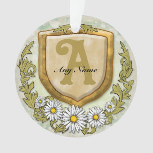 Daisy Schild Monogramm  Ornament