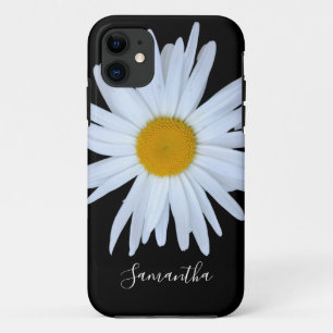 Daisy Schwarz-weiß Script Case-Mate iPhone Case