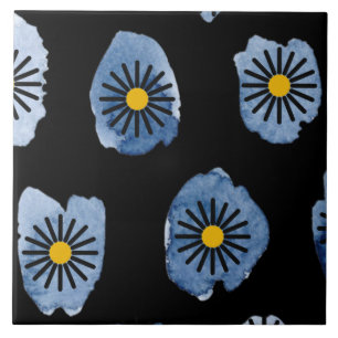 Daisy Schwarze Keramikfliese