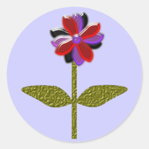 Daisy Shining Kunststoffaufkleber Runder Aufkleber
