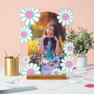 Daisy Simple Blue Foto Acrylschild