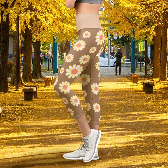 Daisy Simple Brown Capri Leggings (Daisy Simple Brown Capri Leggings)