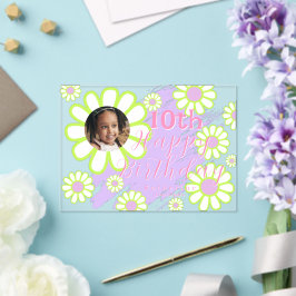 Daisy Simple Foto Lila Acryleinladungen