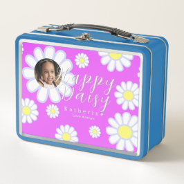 Daisy Simple Foto Violet Metall Brotdose