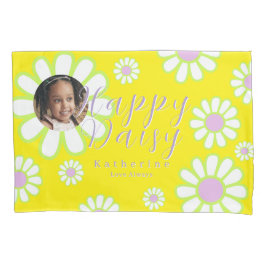 Daisy Simple Foto Yellow Kissenbezug