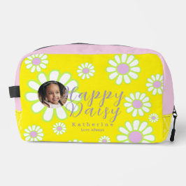 Daisy Simple Foto Yellow Waschbeutel