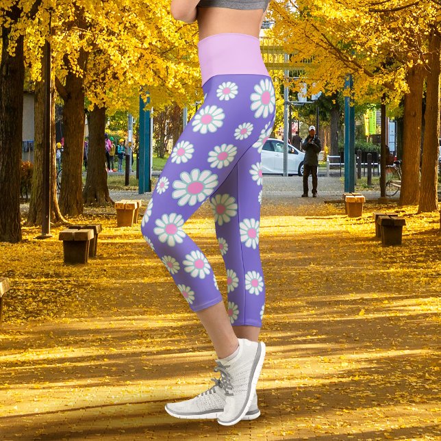 Daisy Simple Lila Capri Leggings (Daisy Simple Purple Capri Leggings)