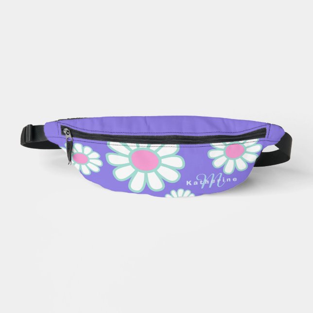 Daisy Simple Monogram Lila Bauchtasche (Vorderseite)