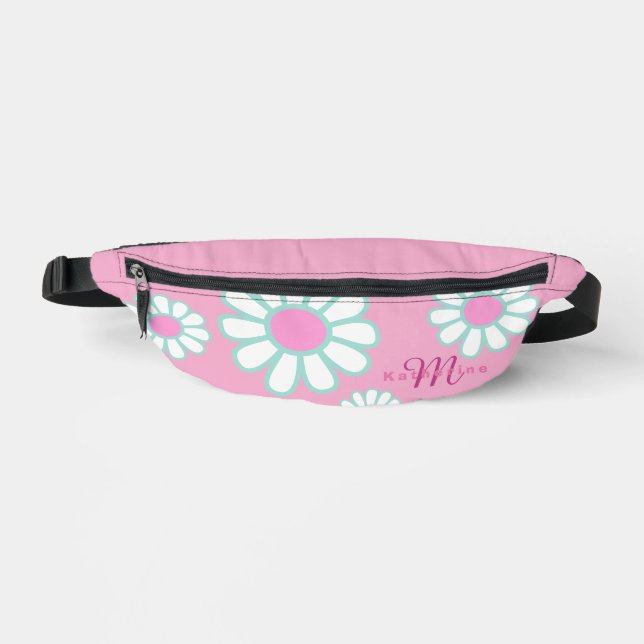 Daisy Simple Monogram Pink Bauchtasche (Vorderseite)