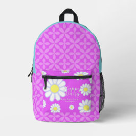 Daisy Simple Violet Bedruckter Rucksack