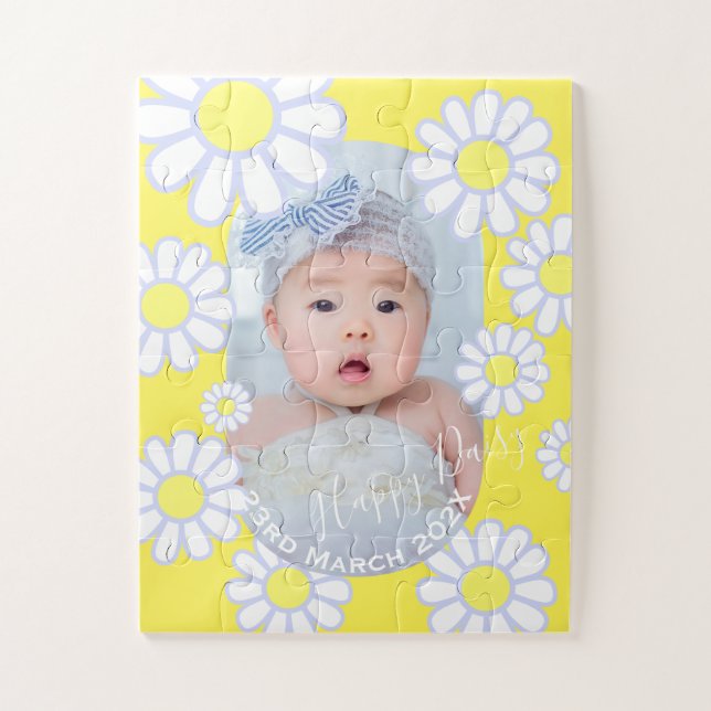 Daisy Simple Yellow Foto Baby Puzzle (Vertikal)