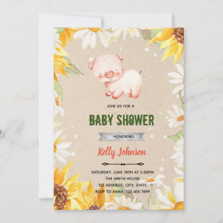 Daisy Sonnenblumendusche Geburtstagseinladung Einladung