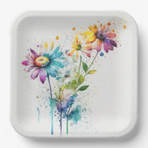 Daisy Spatter, lebhafte Farben,