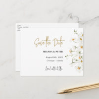 Daisy Spring blüht Save the Date Postkarte