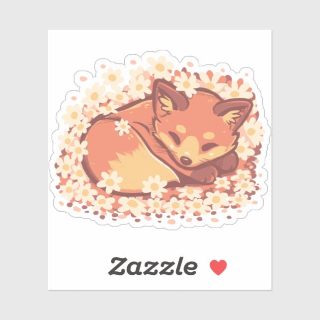 Daisy Spring Fox Aufkleber (Blatt)