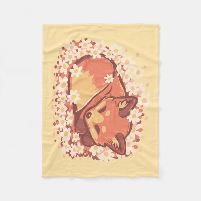 Daisy Spring Fox Fleecedecke (Vorderseite)