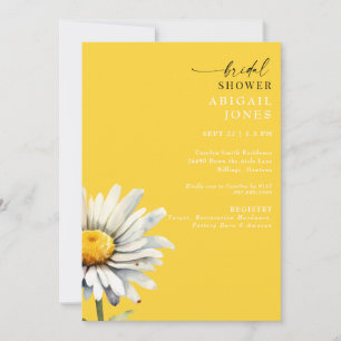 Daisy Stem Spring Yellow Bridal Dusche Einladung