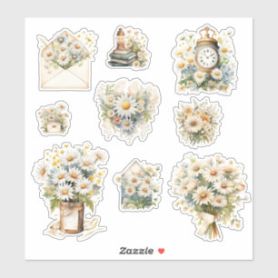 Daisy Sticker Collage für Scrapbooking