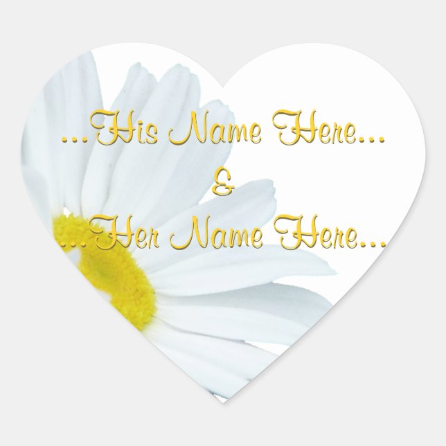 Daisy Stickers Personalisiert White Daisy Stickers (Vorderseite)