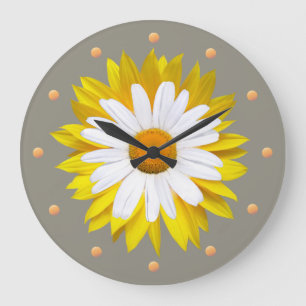 Daisy Sunflower Wall Clock Große Wanduhr