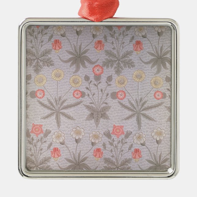 Daisy Tapetenentwurf Silbernes Ornament (Vorne)