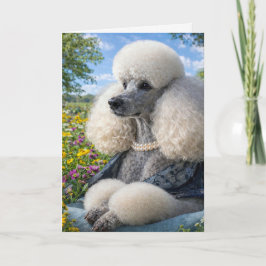 Daisy The Poodle Blank Card Karte