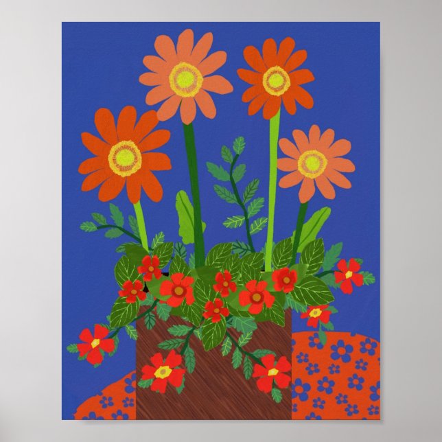 Daisy und Crimson Phlox Poster (Vorne)
