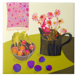 Daisy und Radish Kitchen Trivet Fliese