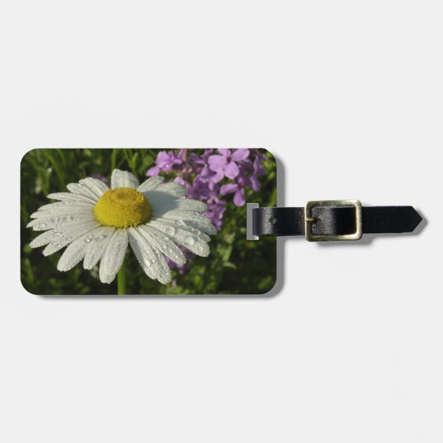 Daisy und Summer Lilac Wildblume Gepäckanhänger (Vorderseite horizontal)