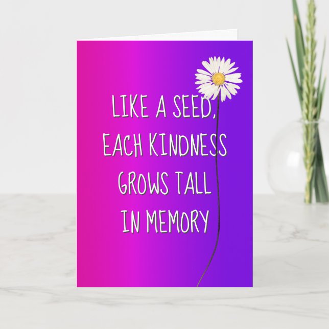 Daisy Vielen Dank Karte (Vorderseite)