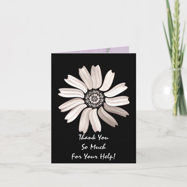 Daisy Vielen Dank Notecard Dankeskarte (Vorderseite)