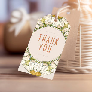 Daisy Vielen Dank Vintag Art Nouveau Mucha Geschenkanhänger