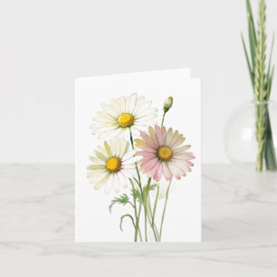 Daisy Watercolor-Blume Modern Professionell Karte