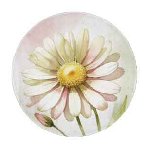 Daisy Watercolor Blume Moderne Beruflich Schneidebrett