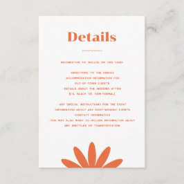 Daisy Wedding Enclosure Card Begleitkarte