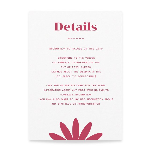 Daisy Wedding Enclosure Card Begleitkarte (Von Creator hochgeladen)