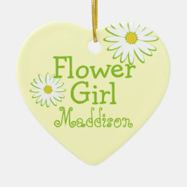 Daisy Wedding Flower Girl Keramikornament