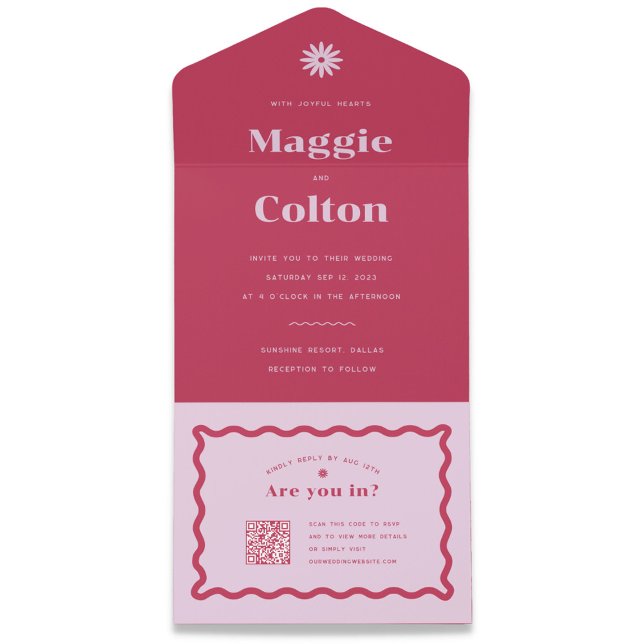 Daisy Wedding in einer Einladung (Von Creator hochgeladen)