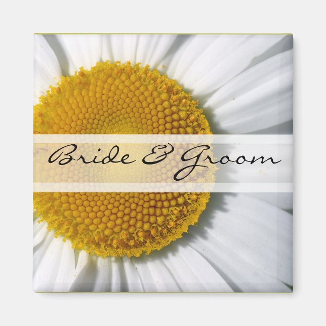 Daisy Wedding Magnete oder kundenspezifisch für je (Vorne)