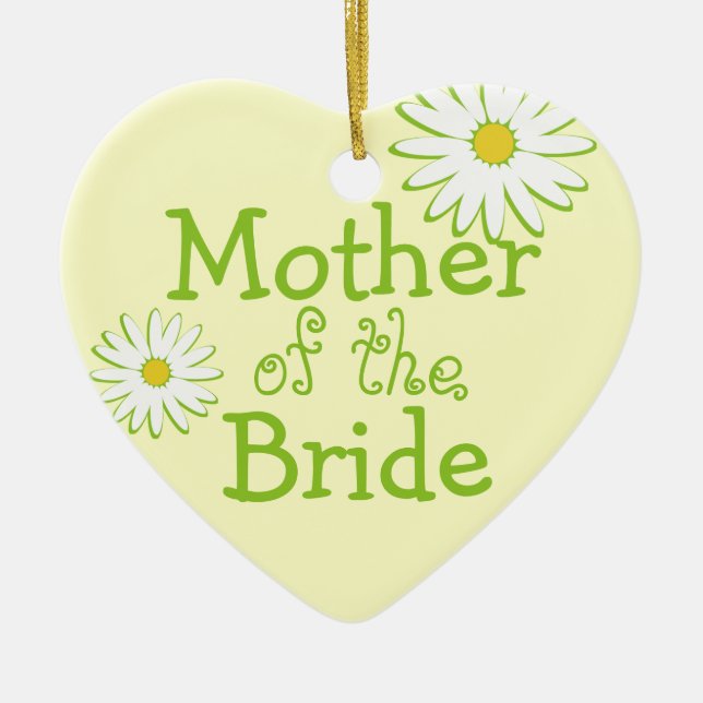 Daisy Wedding Mother of the Bride Keramik Ornament (Vorne)