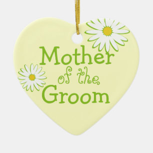 Daisy Wedding Mother of the Groom Keramikornament