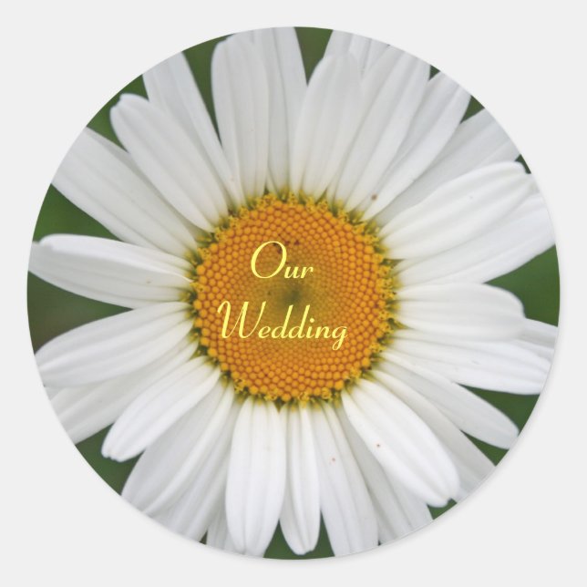 Daisy Wedding Sticker (Vorderseite)