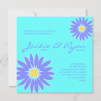 Daisy Weditation Türkis Periwinkle Blue Einladung
