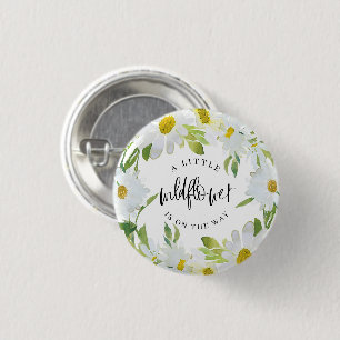 Daisy Wildblume Baby Dusche Sommerblüte Button