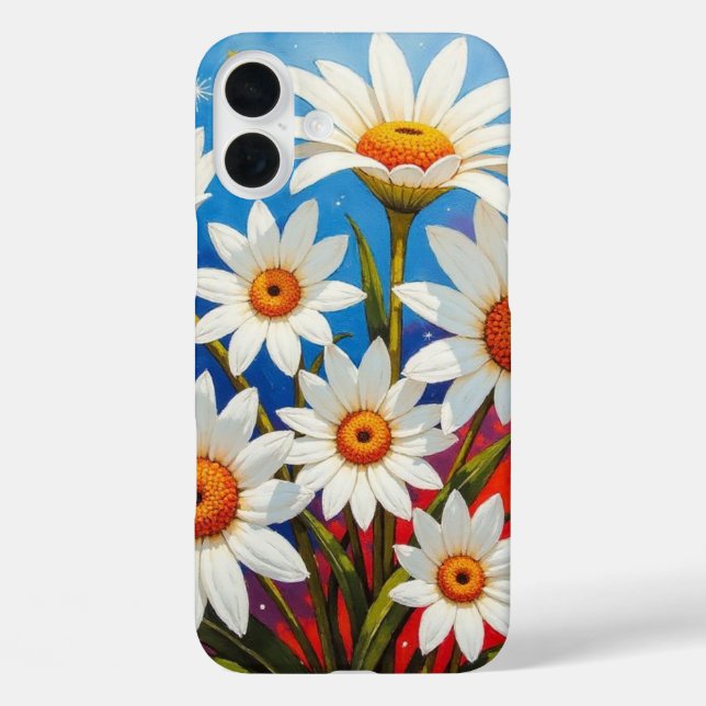 Daisy Wildblume boho white Case-Mate iPhone Hülle (Rückseite)