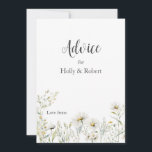 Daisy Wildblume Wedding Hinweiskarte<br><div class="desc">Unsere Daisy Wildblume Wedding Advice Card ist eine wunderbare Möglichkeit,  Ihre Veranstaltung zu feiern und zu teilen. Diese schönen Gänge sind perfekt für Frühling oder Sommer,  jede Gartentheorie Hochzeit.</div>