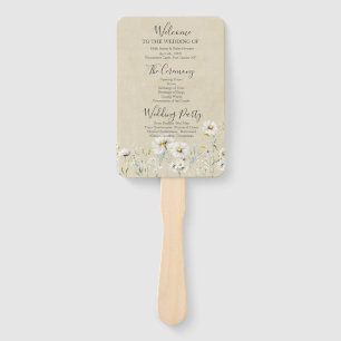 Daisy Wildblume Wedding Program Fächer