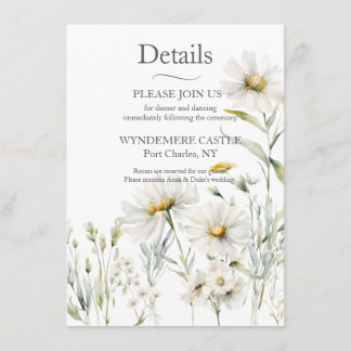 Daisy Wildblume Wedding QR Code Begleitkarte