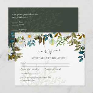 Daisy Wildblumen Greenerity Wedding Postkarte