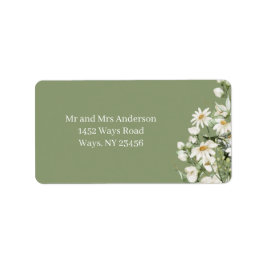 Daisy Wildflower Boho Address Label Adressaufkleber
